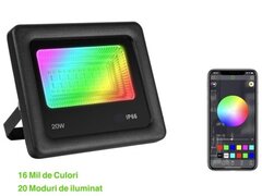 PROIECTOR SMART LED RGBCW 20W CU BLUETOOTH